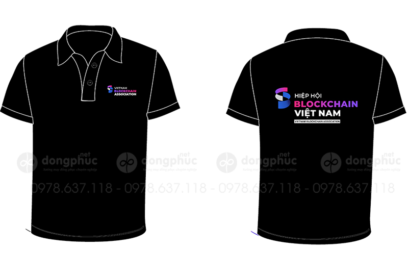 May và in áo polo Hiệp hội Blockchain Việt Nam
