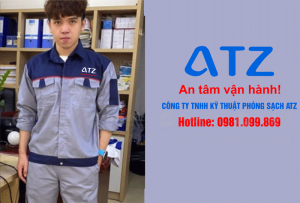 May và in đồng phục bảo hộ Công ty TNHH kỹ thuật phòng sạch ATZ