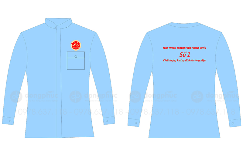 May và in đồng phục Công ty TNHH TM Thực phẩm Phương Huyền