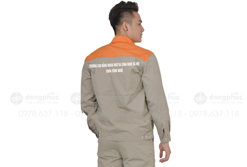 May và in đồng phục bảo hộ Khoa Công nghệ - Trường Cao đẳng ngoại ngữ và công nghệ Hà Nội