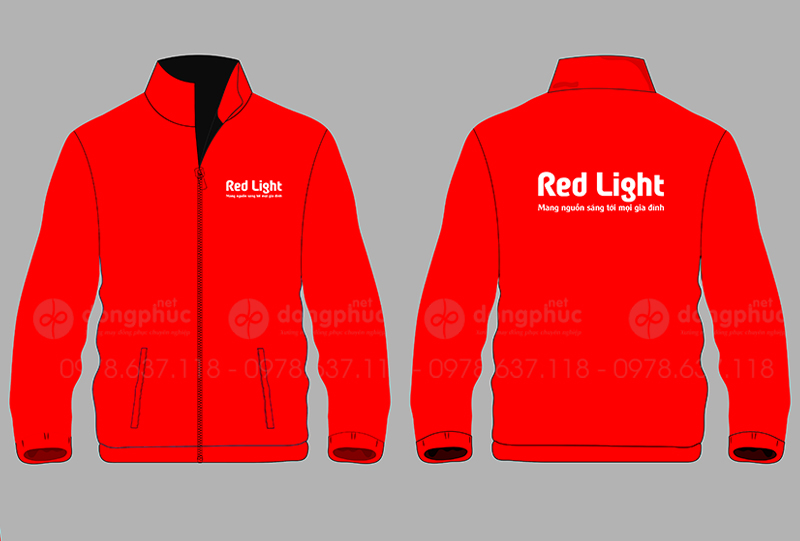 May và in áo khoác Công ty Red Light