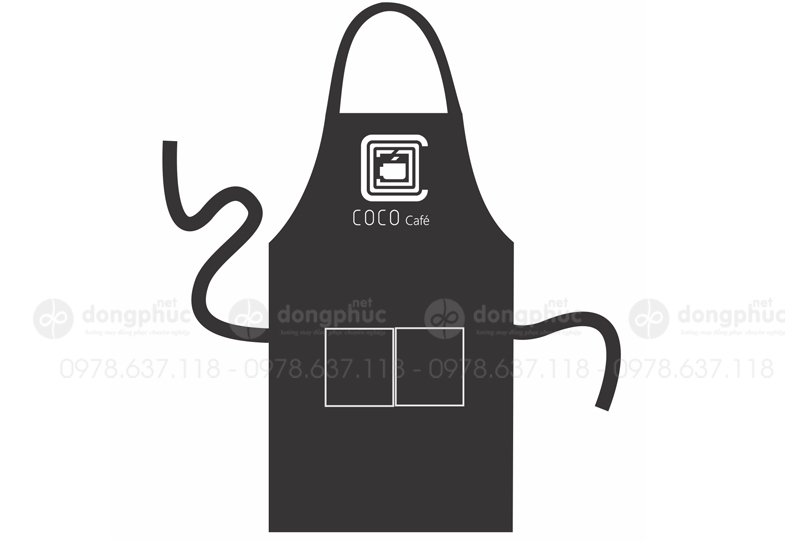 May và in tạp dề Quán Coco Café