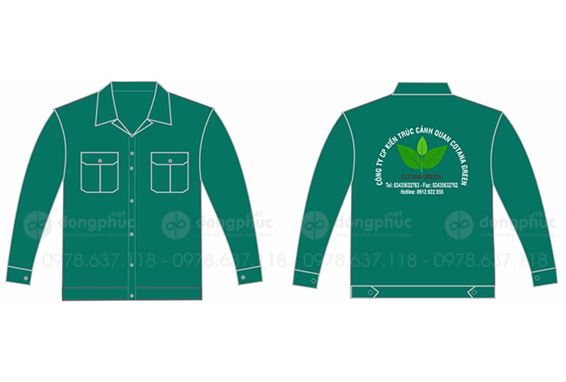 May và in áo bảo hộ Công ty CP kiến trúc cảnh quan Cotana Green