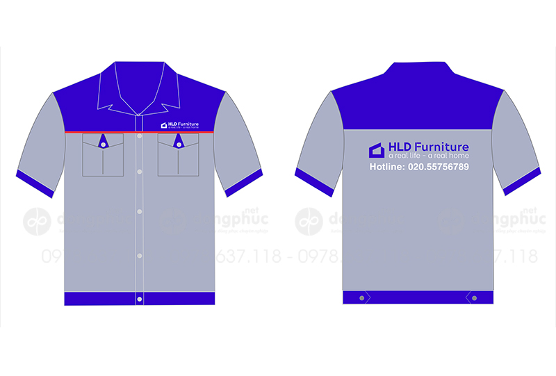 May và in áo bảo hộ HLD Furniture