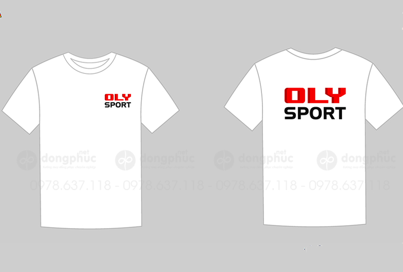 May và in áo cổ tròn Oly Sport