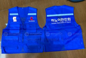 May và in áo gile Korean Association in Hanoi