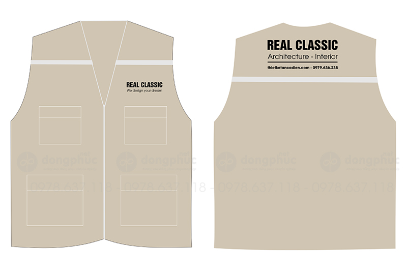 May và in áo gile Công ty Real Classic