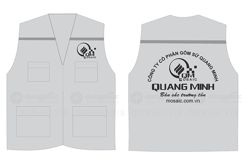 May và in áo gile Công ty Cổ phần gốm sứ Quang Minh