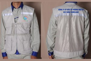 May và in áo gile Công ty CP đầu tư thương mại và xây dựng Homeland