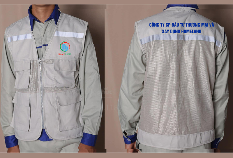May và in áo gile Công ty CP đầu tư thương mại và xây dựng Homeland