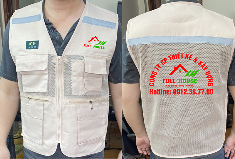 May và in áo gile Công ty CP thiết kế & xây dựng Full House