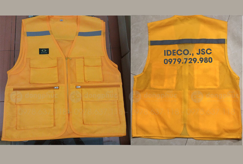 May và in áo gile Công ty IDECO