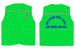 May và in áo gile Đội chống thất thoát Cấp nước Lào Cai