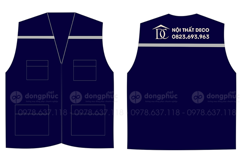 May và in áo gile Nội thất Deco