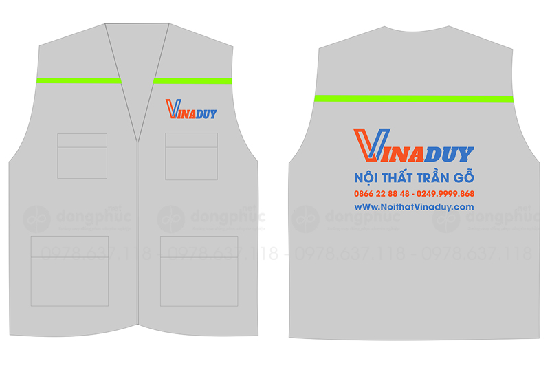 May và in áo gile Nội thất trần gỗ VinaDuy