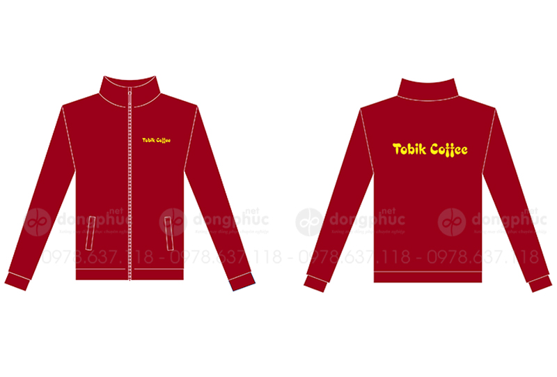 May và in áo gió Quán Tobik Coffee
