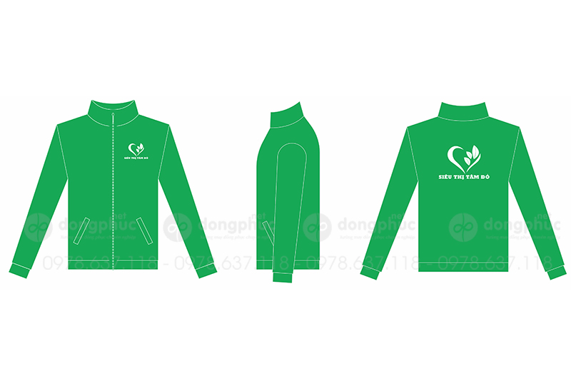 May và in áo gió Siêu thị Tâm Đỏ