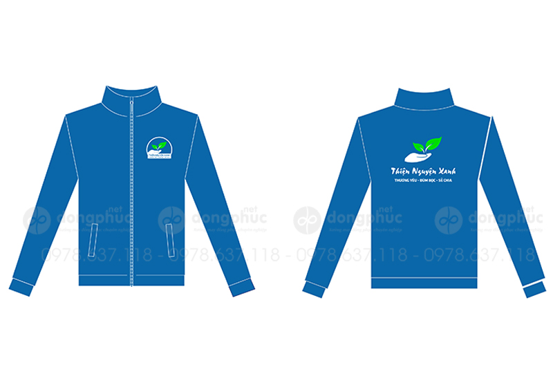 May và in áo gió Thiện Nguyện Xanh