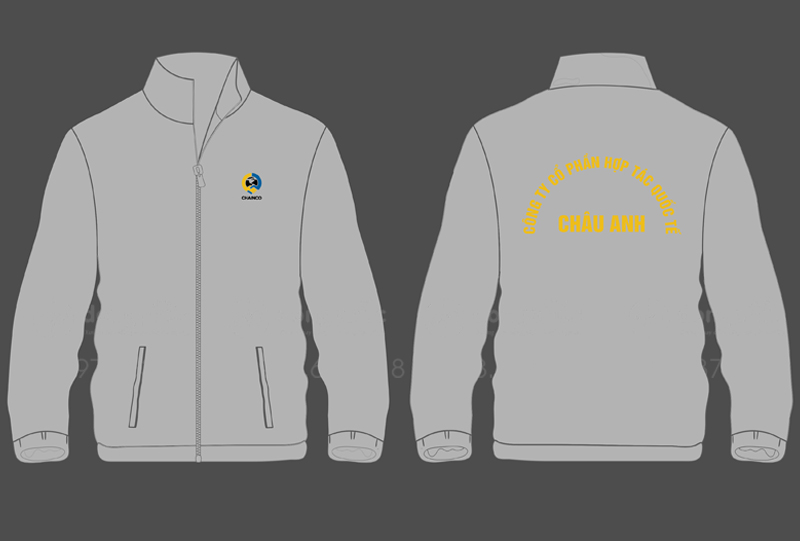 May và in áo khoác Công ty cổ phần hợp tác quốc tế Châu Anh