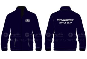 May và in áo khoác màu xanh đen Công ty Viralwindow