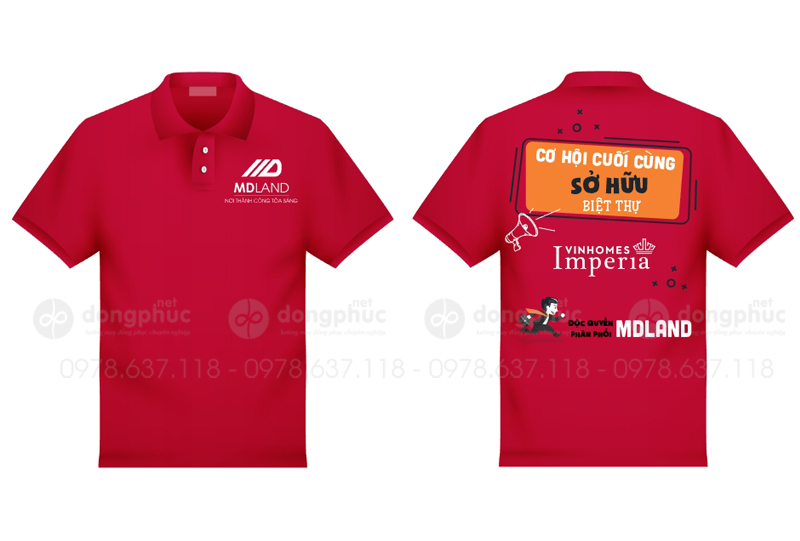 May và in áo phông Công ty MD Land