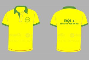 May và in áo phông màu vàng Đội 1 - Diễn tập ATTT mạng năm 2021
