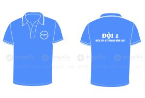 May và in áo phông màu xanh da trời Đội 1 - Diễn tập ATTT mạng năm 2021