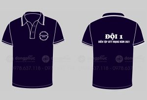 May và in áo phông màu đen Đội 1 - Diễn tập ANTT Mạng năm 2021