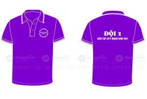 May và in áo phông màu tím Đội 1 - Diễn tập ANTT Mạng năm 2021