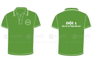 May và in áo phông màu xanh lá cây Đội 1 - Diễn tập ATTT mạng năm 2021
