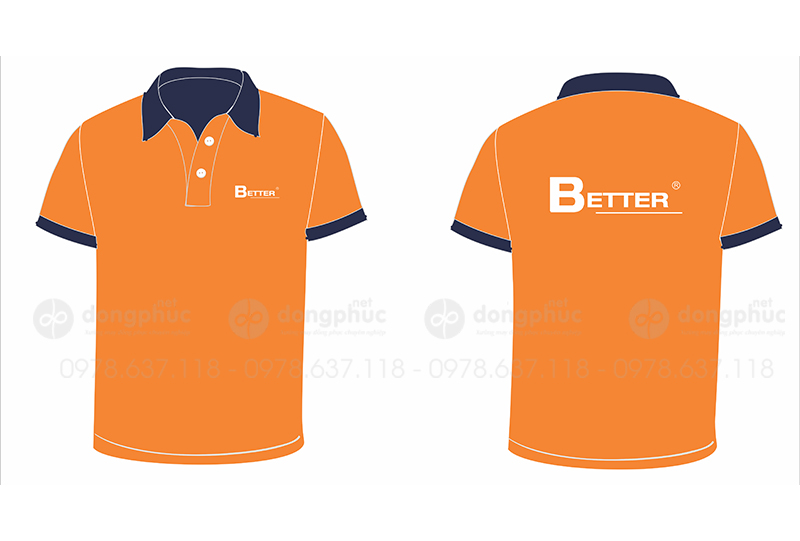 May và in áo phông màu cam Công ty Better