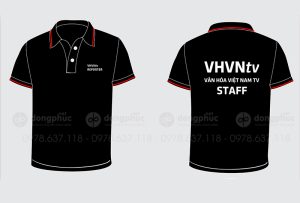 May và in áo phông màu đen Staff Văn hóa Việt Nam TV