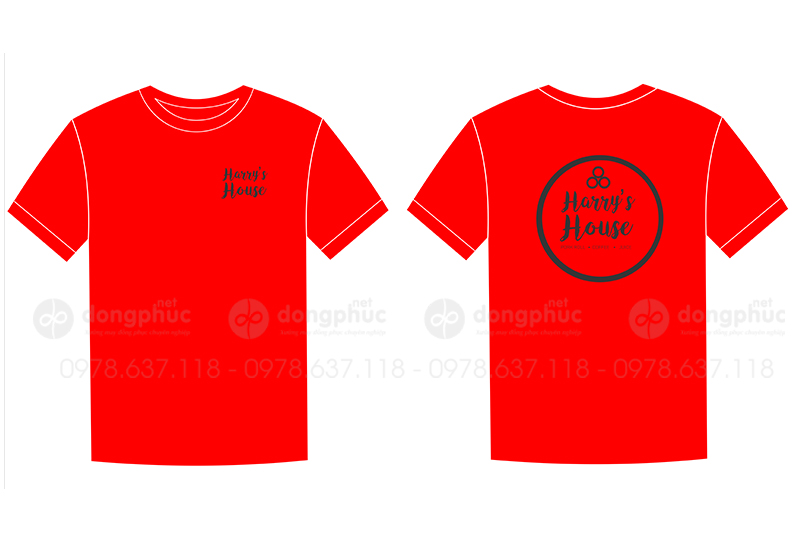 May và in áo phông màu đỏ Quán Harry's House