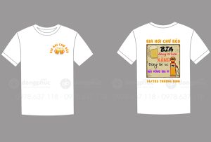 May và in áo phông Quán Bia hơi Chư Béo