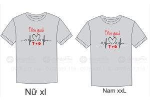 May và in áo phông T yêu Đ