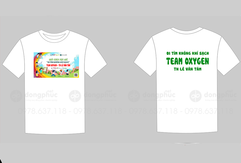 May và in áo phông Team Oxygen - TH Lê Văn Tám
