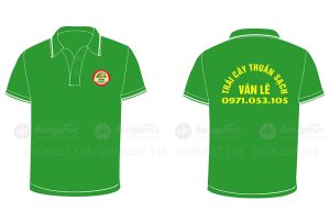 May và in áo phông Trái cây thuần sạch Vân Lê