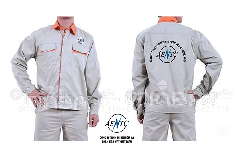 May và in đồng phục bảo hộ Công ty TNHH Thí nghiệm & phân tích kỹ thuật điện AENTC