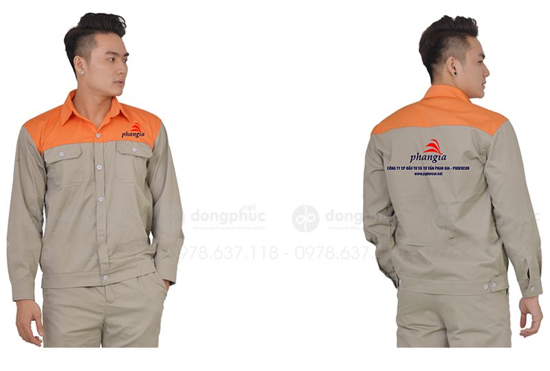 May và in đồng phục bảo hộ Công ty CP đầu tư và tư vấn Phan Gia - PGDERCOR