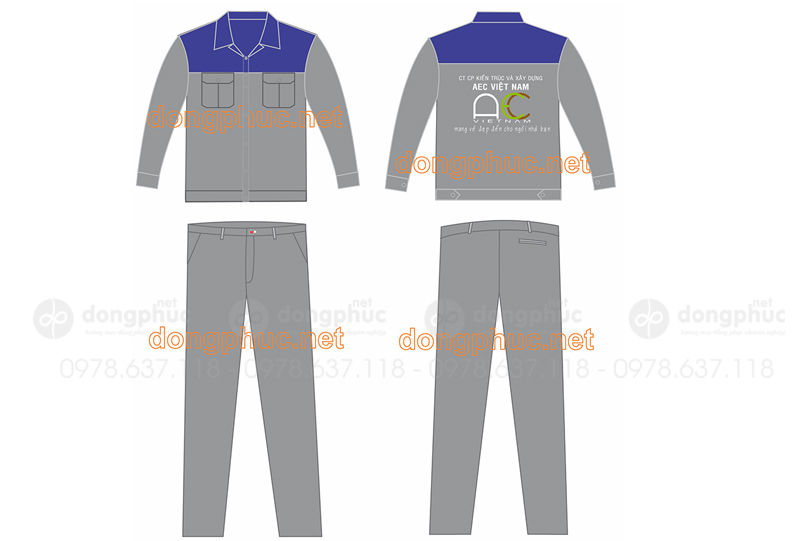 May và in đồng phục bảo hộ Công ty CP kiến trúc và xây dựng AEC Việt Nam
