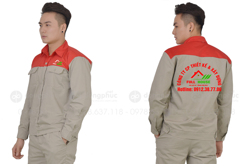 May và in đồng phục bảo hộ Công ty CP thiết kế & xây dựng Full House