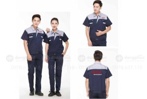May và in đồng phục bảo hộ ngắn tay Viettel Aerospace