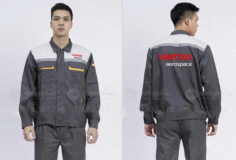 May và in đồng phục bảo hộ Viettel Aerospace