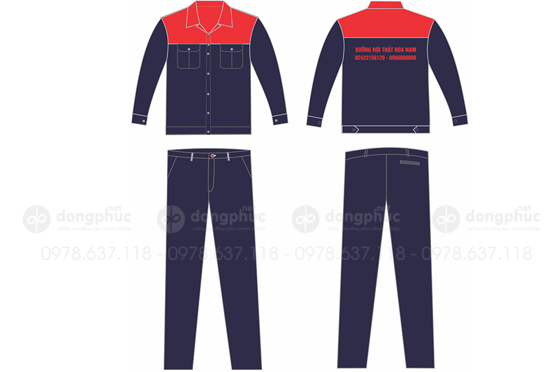 May và in đồng phục bảo hộ Xưởng nội thất Hoa Nam