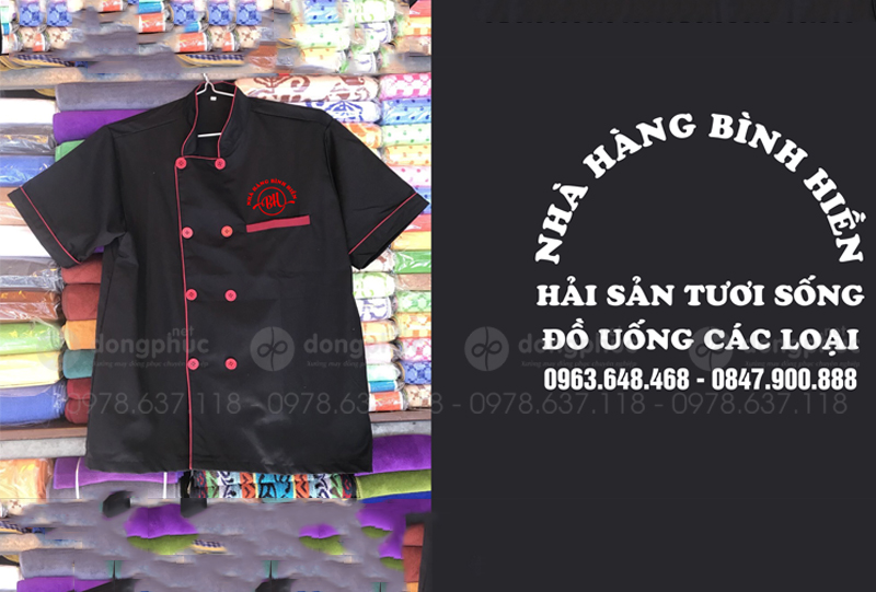 May và in đồng phục Nhà hàng Bình Hiền