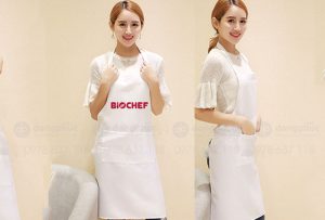 May và in tạp dề màu trắng BioChef