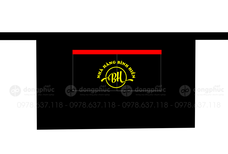May và in tạp dề Nhà hàng Bình Hiền