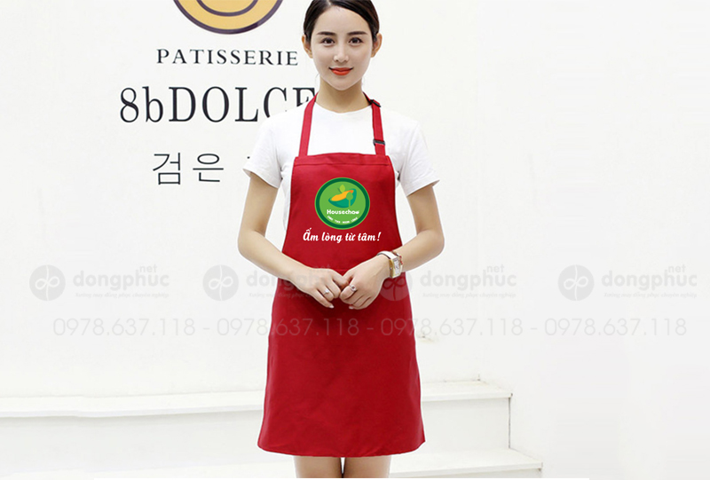 May và in tạp dề Quán HouseChao