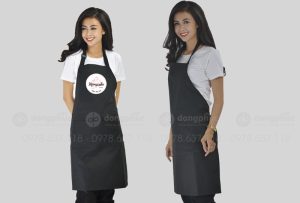 May và in tạp dề Quán Mouscake Ha Noi