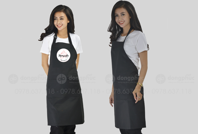 May và in tạp dề Quán Mouscake Ha Noi